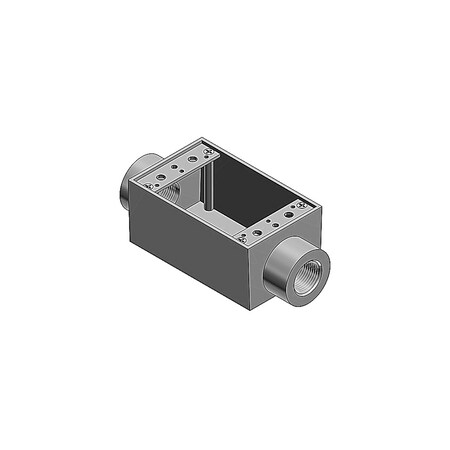 Abb Cast Electrical Device Box, 21.6 cu. in., Aluminum Die Cast AFSC-3